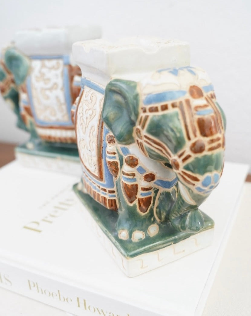 VINTAGE CERAMIC CHINESE ELEPHANTS