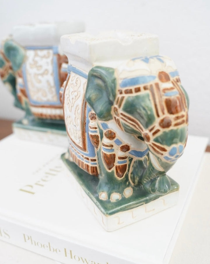 VINTAGE CERAMIC CHINESE ELEPHANTS