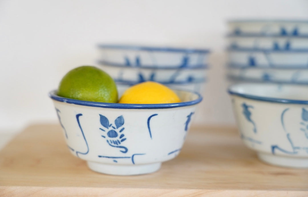 PORCELAIN BLUE AND WHITE BOWLS