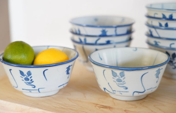 PORCELAIN BLUE AND WHITE BOWLS