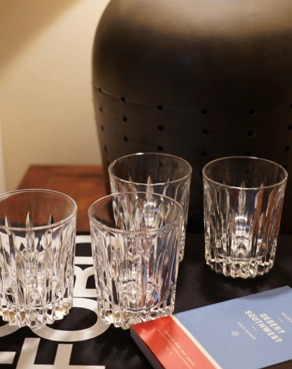 VINTAGE OLD-FASHIONED CRYSTAL LOWBALL GLASSES