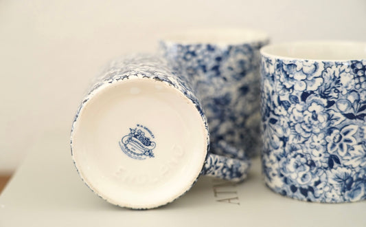 BLUE & WHITE FLORAL MUGS