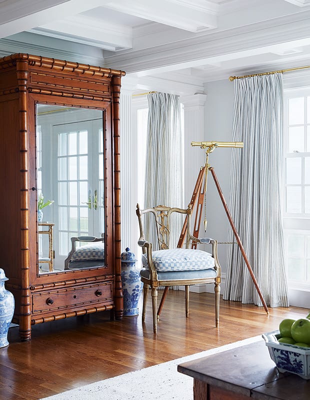 FRENCH FAUX BAMBOO ARMOIRE