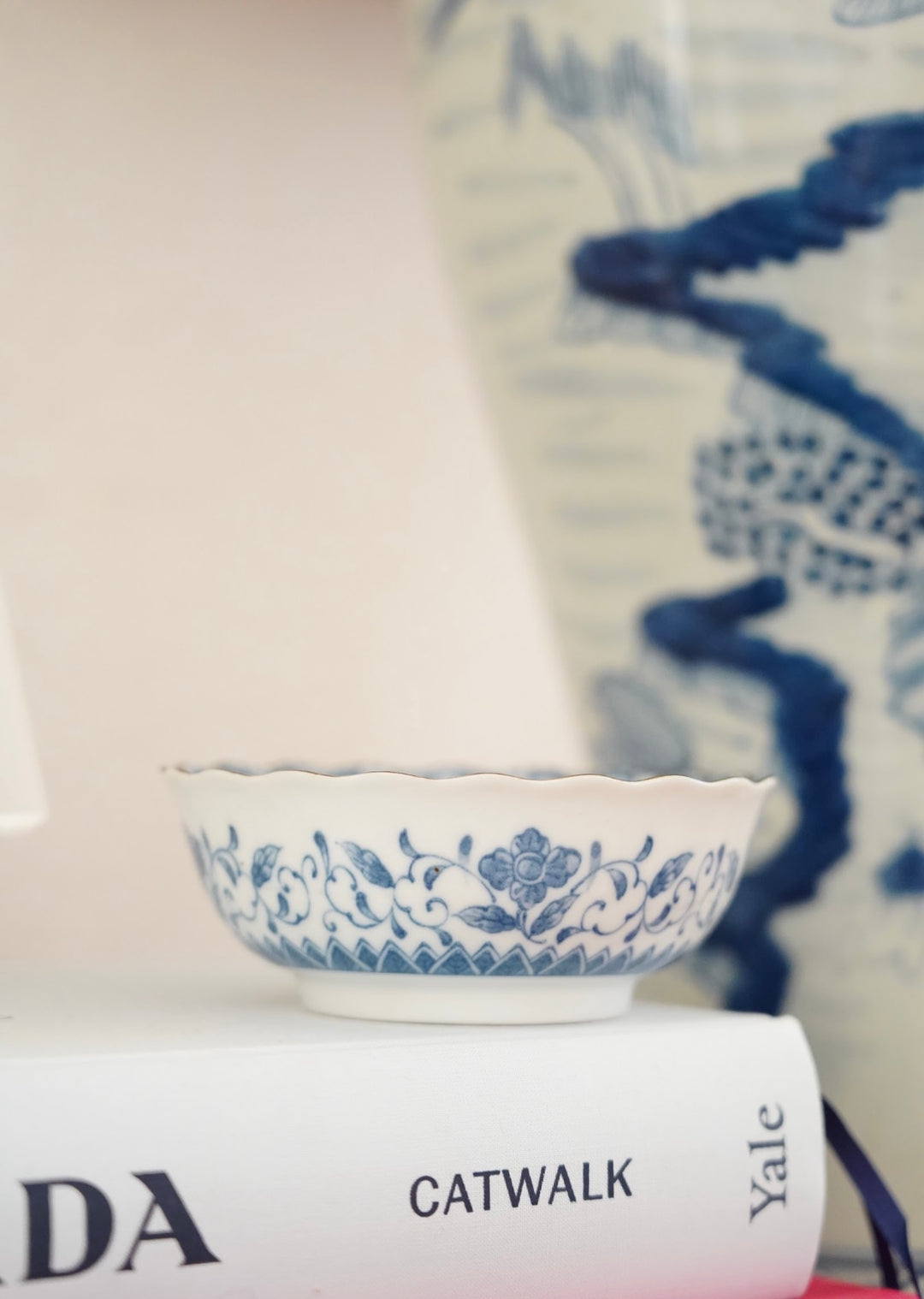 VINTAGE TAKAHASHI BLUE FLORAL BOWL