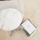 VINTAGE ROUND MARBLE PEDESTAL TABLE