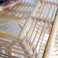 VINTAGE BAMBOO RATTAN SQUARE GAME TABLE