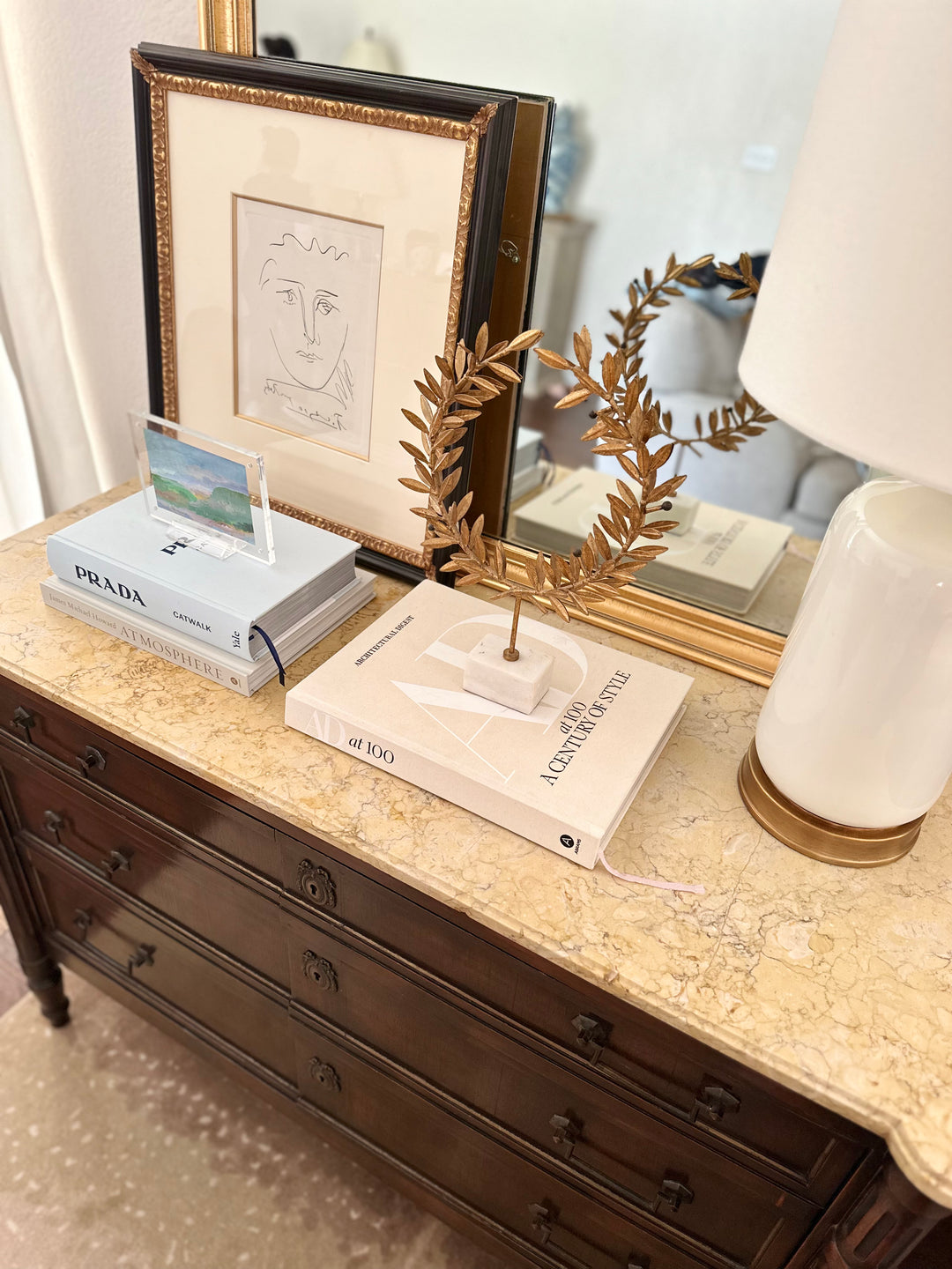 FRENCH MARBLE TOP COMMODE