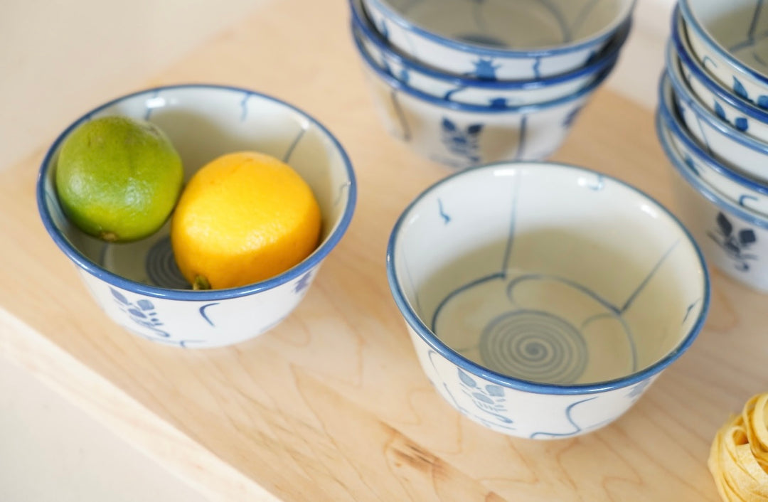 PORCELAIN BLUE AND WHITE BOWLS