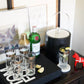 VINTAGE MONOGRAM "W" HIGHBALL GLASSES WITH SILVER RIM