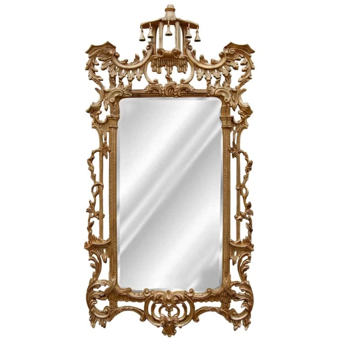 GILT GOLD ITALIAN CHIPPENDALE MIRROR