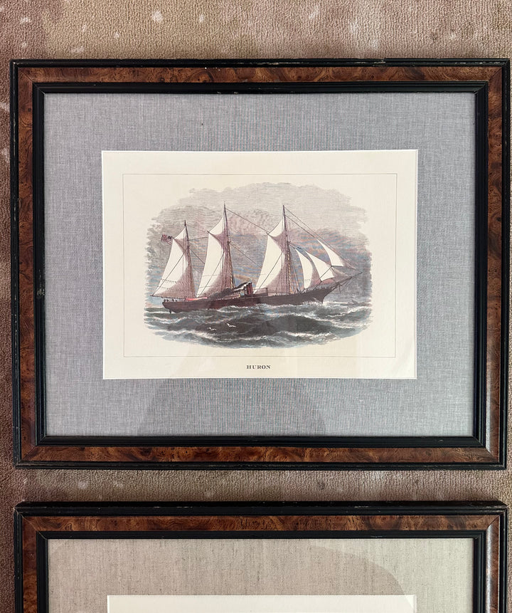 VINTAGE "HURON" SHIP OF THE SEA ETCHING