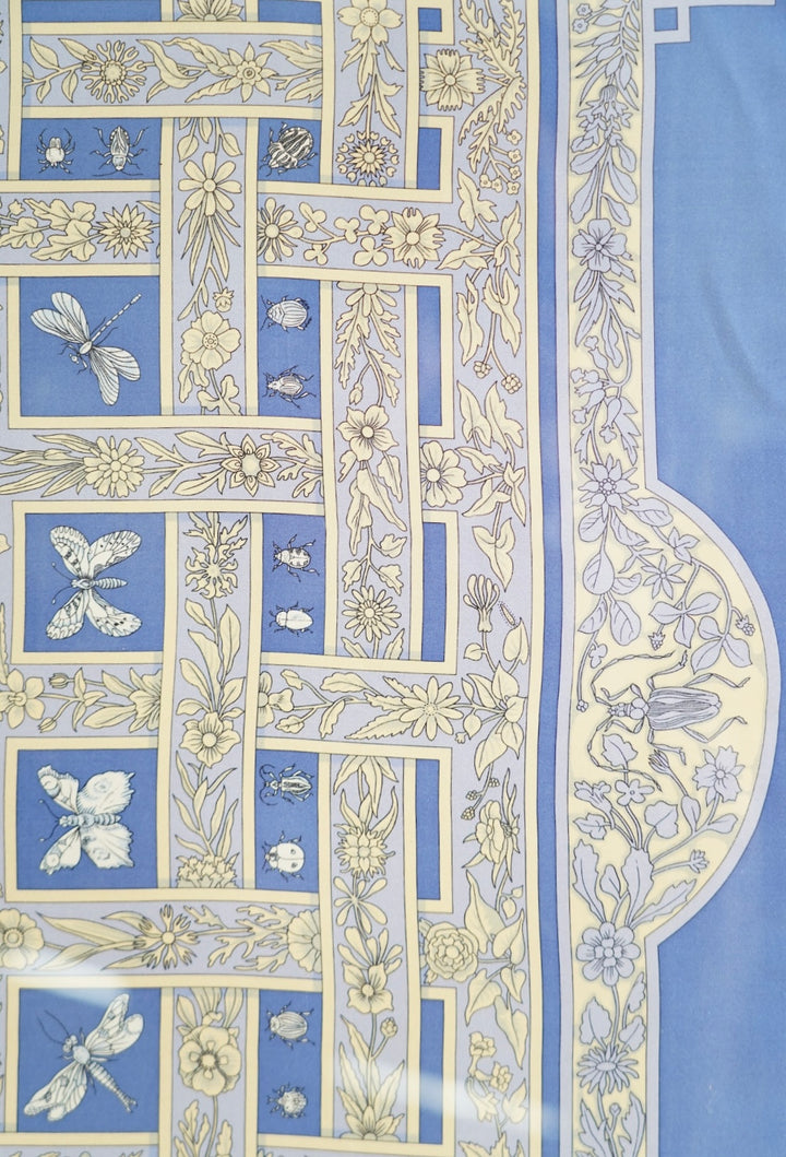 SILK BLUE BUTTERFLY SCARF - NO FRAME