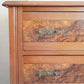 VINTAGE WALNUT CHEST OF DRAWERS WITH BURL WOOD