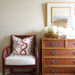 BAMBOO & CANE BACK UPHOLSTERED ARMCHAIR