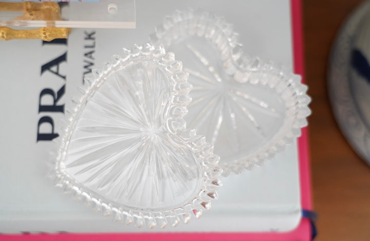 CRYSTAL HEART SHAPED TRINKET BOX