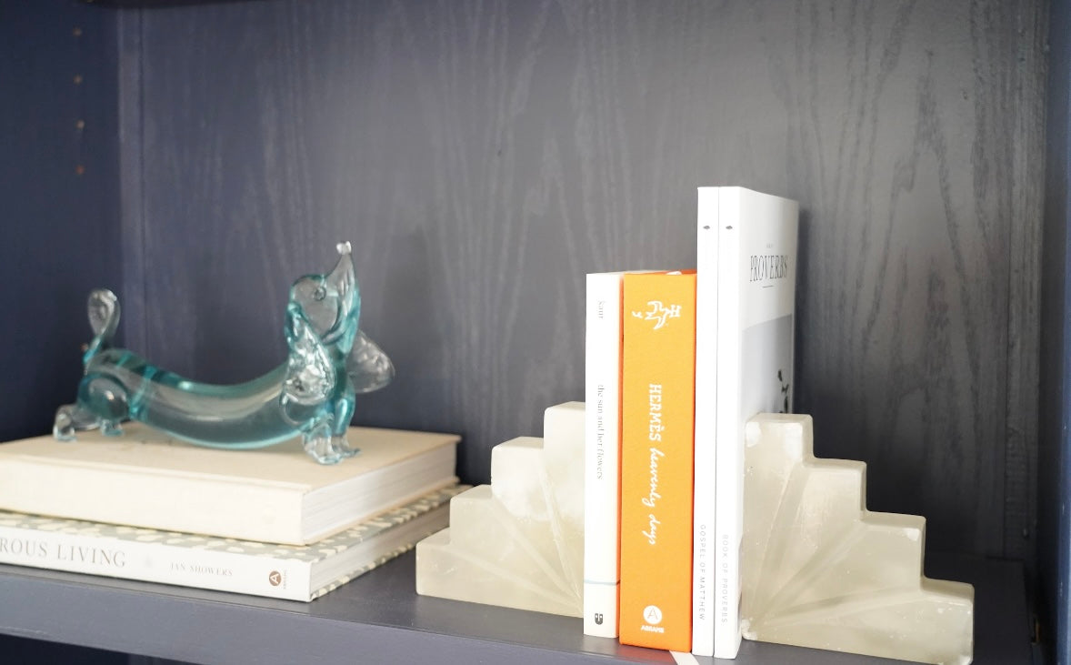 MARBLE ONYX BOOKENDS