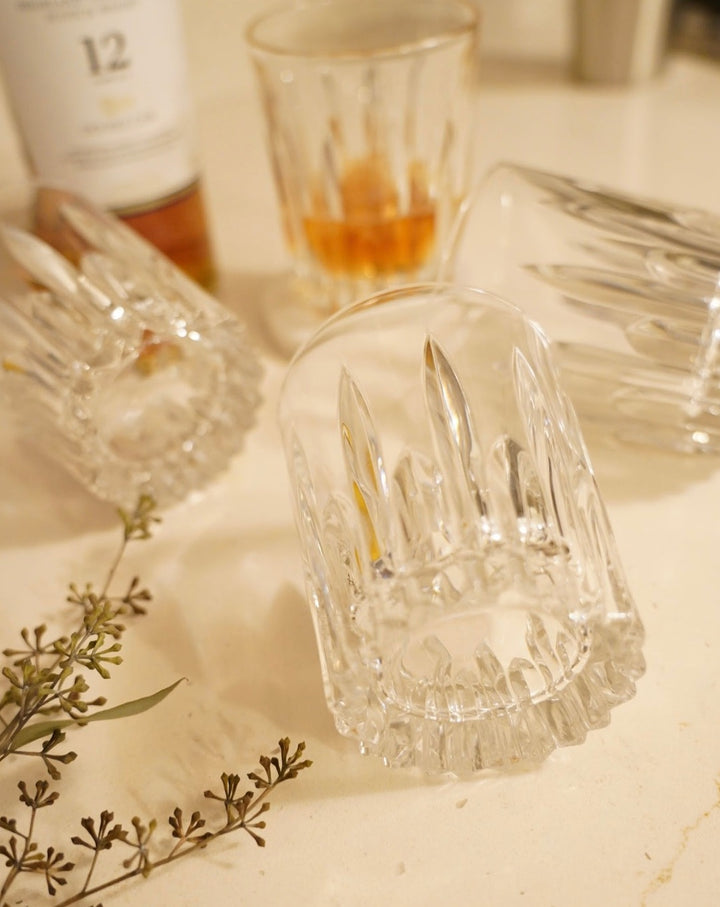 VINTAGE OLD-FASHIONED CRYSTAL LOWBALL GLASSES