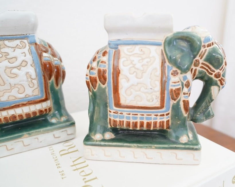 VINTAGE CERAMIC CHINESE ELEPHANTS