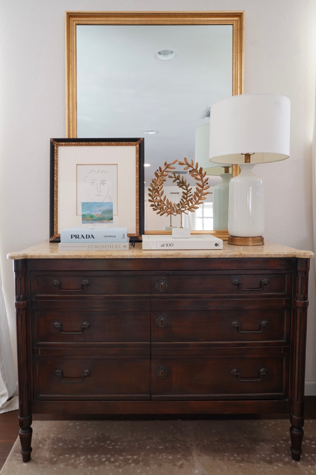 FRENCH MARBLE TOP COMMODE