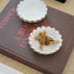 GILT GOLD SUNFLOWER DISHES WITH DISPLAY