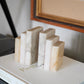 VINTAGE MARBLE BOOKS STACKED BOOKENDS