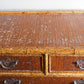 BRITISH COLONIAL FAUX BAMBOO & RATTAN CHEST OF DRAWERS