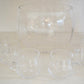 VINTAGE RIBBED CRYSTAL PUNCHBOWL WITH 6 GLASSES