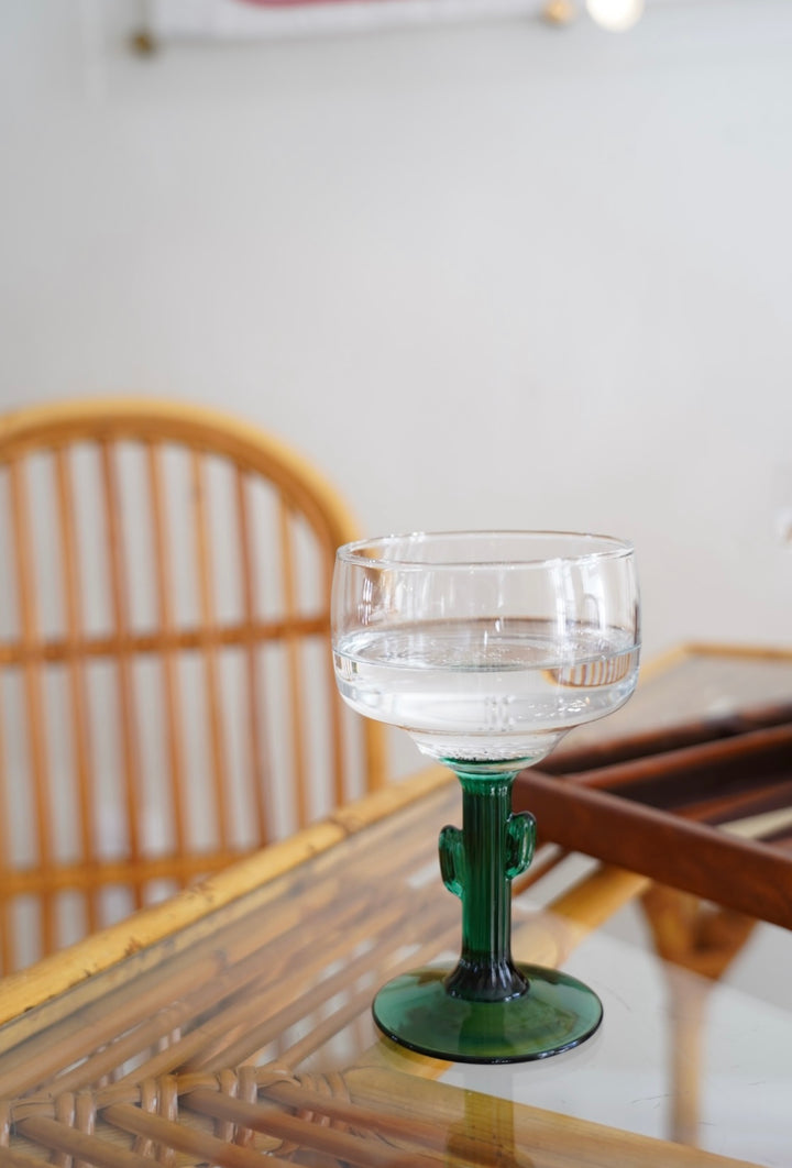 CACTUS STEM MARGARITA GLASS SET W/ PITCHER