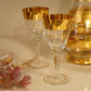 VINTAGE MID-CENTURY CRYSTAL DECANTER AND WINE GLASSES