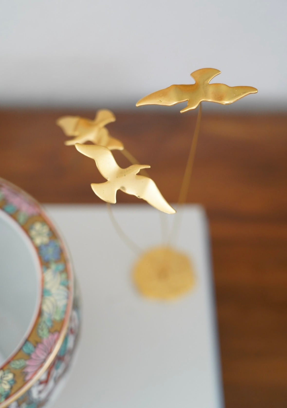 GOLD PLATED SEAGULL SCULPTURE