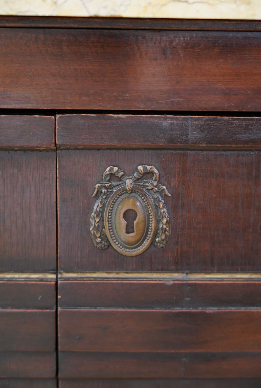 FRENCH MARBLE TOP COMMODE