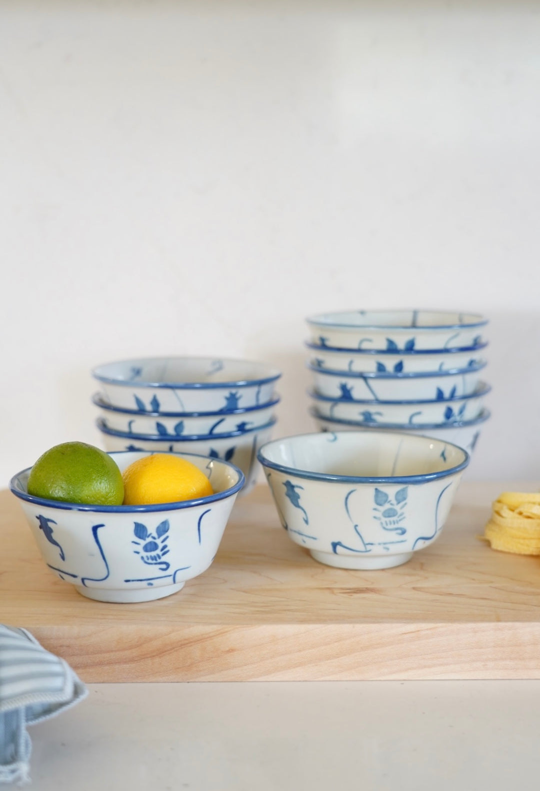 PORCELAIN BLUE AND WHITE BOWLS