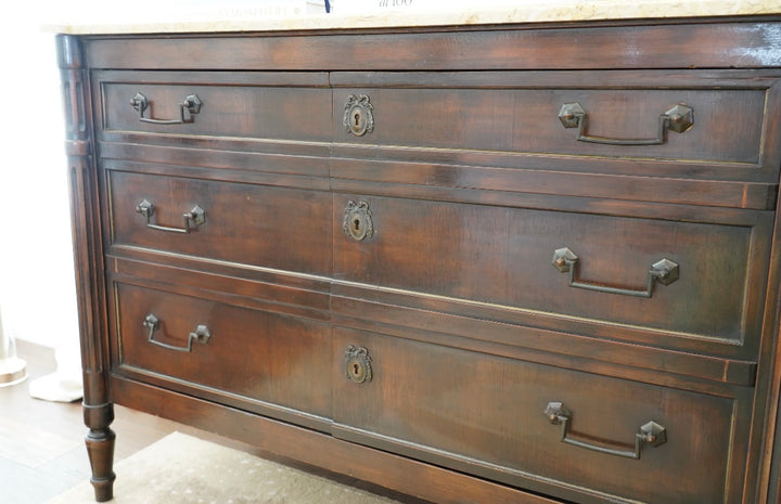 FRENCH MARBLE TOP COMMODE