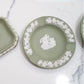 VINTAGE WEDGWOOD JASPERWARE GREEN ASHTRAY