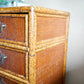 BRITISH COLONIAL FAUX BAMBOO & RATTAN CHEST OF DRAWERS