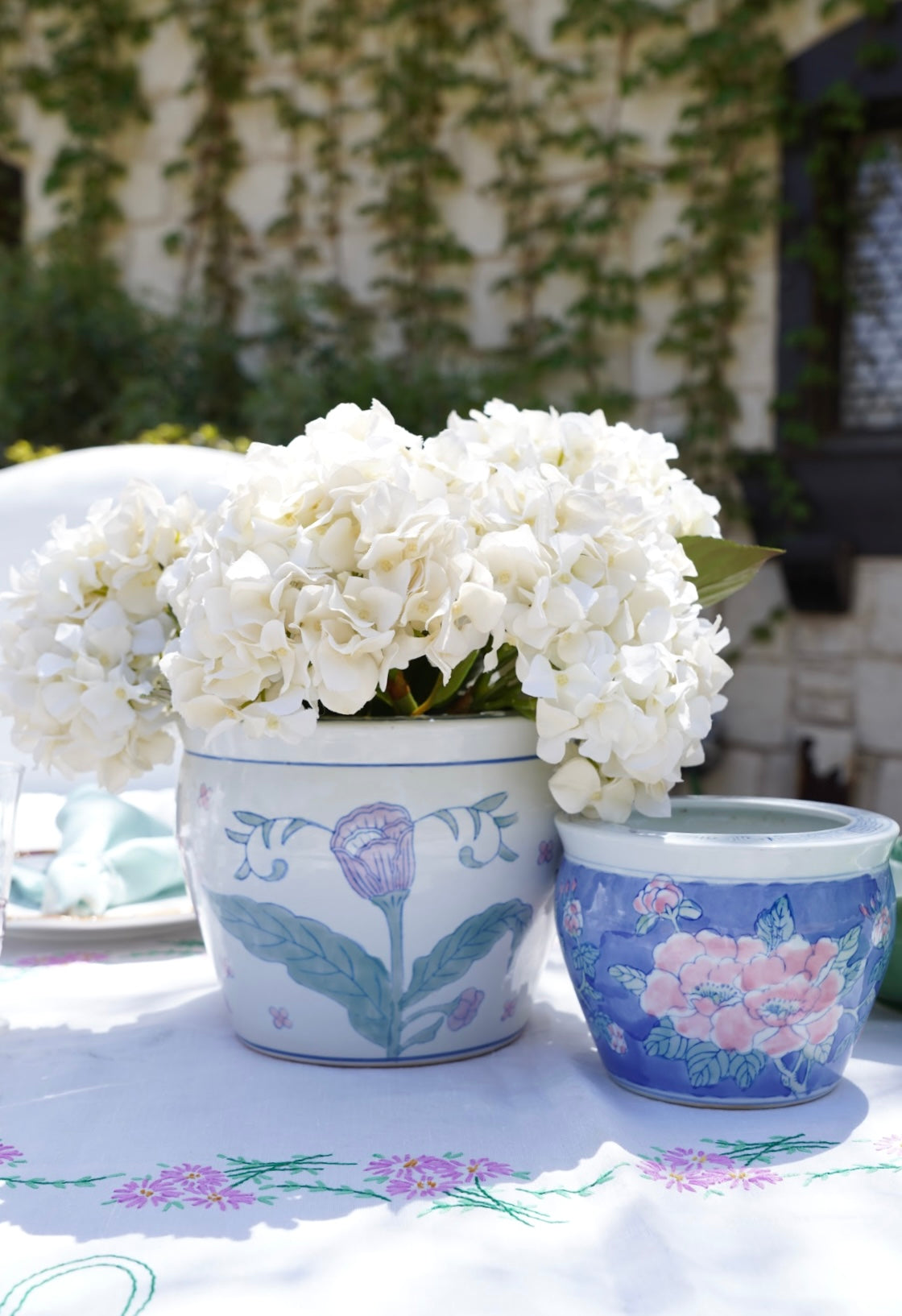 CHINOISERIE FISH BOWL PLANTERS